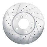 R1 Concepts 2000-2003 BMW 530i Front Left Drilled & Slotted Silver Brake Rotor by R1 Concepts 631-31051L