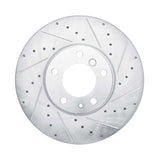 R1 Concepts 2000-2003 BMW 530i Front Right Drilled & Slotted Silver Brake Rotor by R1 Concepts 631-31051R