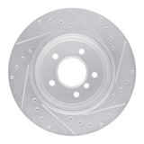 R1 Concepts 2001-2006 BMW 330Ci Rear Left Drilled & Slotted Silver Brake Rotor by R1 Concepts 631-31053L