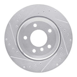 R1 Concepts 2001-2006 BMW 330Ci Rear Left Drilled & Slotted Silver Brake Rotor by R1 Concepts 631-31053L