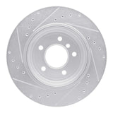 R1 Concepts 2001-2006 BMW 330xi Rear Right Drilled & Slotted Silver Brake Rotor by R1 Concepts 631-31053R