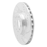 R1 Concepts 2001-2006 BMW M3 Left Front Drilled & Slotted Silver Brake Rotor by R1 Concepts 631-31054D