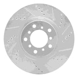 R1 Concepts 2001-2006 BMW M3 Left Front Drilled & Slotted Silver Brake Rotor by R1 Concepts 631-31054D