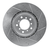 R1 Concepts 2001-2006 BMW M3 Right Front Drilled & Slotted Silver Brake Rotor by R1 Concepts 631-31055D