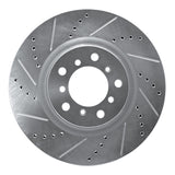 R1 Concepts 2001-2006 BMW M3 Right Front Drilled & Slotted Silver Brake Rotor by R1 Concepts 631-31055D