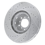 R1 Concepts 2000-2003 BMW M5 Left Front Drilled & Slotted Silver Brake Rotor by R1 Concepts 631-31056D