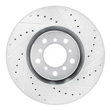 R1 Concepts 2000-2003 BMW M5 Left Front Drilled & Slotted Silver Brake Rotor by R1 Concepts 631-31056D
