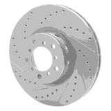 R1 Concepts 2000-2003 BMW M5 Right Front Drilled & Slotted Silver Brake Rotor by R1 Concepts 631-31057D