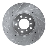 R1 Concepts 2000-2003 BMW M5 Right Front Drilled & Slotted Silver Brake Rotor by R1 Concepts 631-31057D