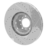R1 Concepts 2000-2003 BMW M5 Right Front Drilled & Slotted Silver Brake Rotor by R1 Concepts 631-31057D