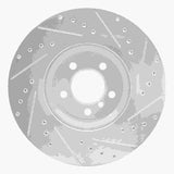 Dynamic Friction 2002-2008 BMW 745Li Front Left Drilled & Slotted Silver Brake Rotor by Dynamic Friction Company 631-31058L