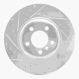 Dynamic Friction 2002-2008 BMW 745Li Front Left Drilled & Slotted Silver Brake Rotor by Dynamic Friction Company 631-31058L