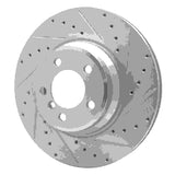Dynamic Friction 2002-2008 BMW 745Li Front Right Drilled & Slotted Silver Brake Rotor by Dynamic Friction Company 631-31058R