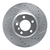 Dynamic Friction 2002-2008 BMW 745Li Front Right Drilled & Slotted Silver Brake Rotor by Dynamic Friction Company 631-31058R