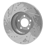 Dynamic Friction 2002-2008 BMW 745Li Front Right Drilled & Slotted Silver Brake Rotor by Dynamic Friction Company 631-31058R