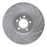 Dynamic Friction 2002-2005 BMW 745i Rear Left Drilled & Slotted Silver Brake Rotor by Dynamic Friction Company 631-31059L