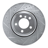 Dynamic Friction 2002-2005 BMW 745i Rear Left Drilled & Slotted Silver Brake Rotor by Dynamic Friction Company 631-31059L