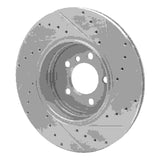 Dynamic Friction 2002-2005 BMW 745i Rear Left Drilled & Slotted Silver Brake Rotor by Dynamic Friction Company 631-31059L