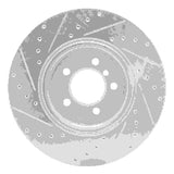 Dynamic Friction 2002-2005 BMW 760i Rear Right Drilled & Slotted Silver Brake Rotor by Dynamic Friction Company 631-31059R