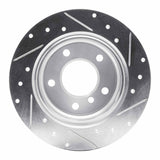 Dynamic Friction 2003-2006 BMW Z4 Rear Left Drilled & Slotted Silver Brake Rotor by Dynamic Friction Company 631-31060L