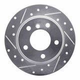 Dynamic Friction 2003-2006 BMW Z4 Rear Left Drilled & Slotted Silver Brake Rotor by Dynamic Friction Company 631-31060L
