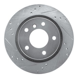 Dynamic Friction 2003-2008 BMW Z4 Rear Left Drilled & Slotted Silver Brake Rotor by Dynamic Friction Company 631-31061L