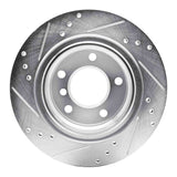 Dynamic Friction 2003-2008 BMW Z4 Rear Right Drilled & Slotted Silver Brake Rotor by Dynamic Friction Company 631-31061R