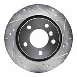 Dynamic Friction 2003-2008 BMW Z4 Rear Right Drilled & Slotted Silver Brake Rotor by Dynamic Friction Company 631-31061R