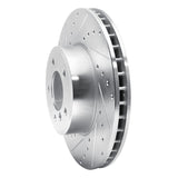 Dynamic Friction 2004-2010 BMW 528i xDrive Front Left Drilled & Slotted Silver Brake Rotor by Dynamic Friction Company 631-31062L