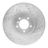 Dynamic Friction 2004-2010 BMW 528i xDrive Front Left Drilled & Slotted Silver Brake Rotor by Dynamic Friction Company 631-31062L