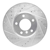 Dynamic Friction 2004-2010 BMW 528i xDrive Front Left Drilled & Slotted Silver Brake Rotor by Dynamic Friction Company 631-31062L