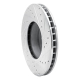 Dynamic Friction 2004-2010 BMW 528i xDrive Front Left Drilled & Slotted Silver Brake Rotor by Dynamic Friction Company 631-31062L