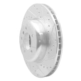 Dynamic Friction 2004-2010 BMW 550i Front Right Drilled & Slotted Silver Brake Rotor by Dynamic Friction Company 631-31063R