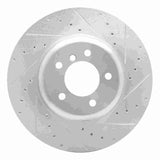 Dynamic Friction 2004-2010 BMW 550i Front Right Drilled & Slotted Silver Brake Rotor by Dynamic Friction Company 631-31063R