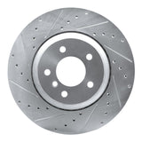 Dynamic Friction 2004-2010 BMW 550i Rear Left Drilled & Slotted Silver Brake Rotor by Dynamic Friction Company 631-31064L