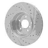 Dynamic Friction 2004-2010 BMW 550i Rear Left Drilled & Slotted Silver Brake Rotor by Dynamic Friction Company 631-31064L