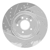 Dynamic Friction 2004-2010 BMW 535i Rear Right Drilled & Slotted Silver Brake Rotor by Dynamic Friction Company 631-31064R