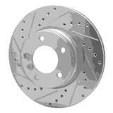 Dynamic Friction 2004-2010 BMW 525i (Mexico) Front Left Drilled & Slotted Silver Brake Rotor by Dynamic Friction Company 631-31065L