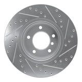 Dynamic Friction 2004-2010 BMW 525i (Mexico) Front Left Drilled & Slotted Silver Brake Rotor by Dynamic Friction Company 631-31065L
