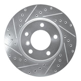 Dynamic Friction 2004-2010 BMW 525i (Mexico) Front Left Drilled & Slotted Silver Brake Rotor by Dynamic Friction Company 631-31065L