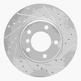 Dynamic Friction 2004-2010 BMW 525i (USA/Canada) Front Right Drilled & Slotted Silver Brake Rotor by Dynamic Friction Company 631-31065R