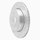 Dynamic Friction 2004-2010 BMW 525i (USA/Canada) Rear Left Drilled & Slotted Silver Brake Rotor by Dynamic Friction Company 631-31066L