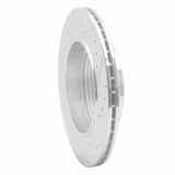 Dynamic Friction 2004-2010 BMW 525i (USA/Canada) Rear Left Drilled & Slotted Silver Brake Rotor by Dynamic Friction Company 631-31066L