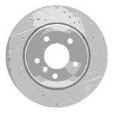 Dynamic Friction 2004-2010 BMW 525i (USA/Canada) Rear Right Drilled & Slotted Silver Brake Rotor by Dynamic Friction Company 631-31066R