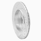 Dynamic Friction 2004-2010 BMW 525i (USA/Canada) Rear Right Drilled & Slotted Silver Brake Rotor by Dynamic Friction Company 631-31066R