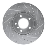 Dynamic Friction 2006-2013 BMW 325i (Mexico) Front Left Drilled & Slotted Silver Brake Rotor by Dynamic Friction Company 631-31067L