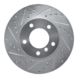 Dynamic Friction 2006-2013 BMW 325i (Mexico) Front Left Drilled & Slotted Silver Brake Rotor by Dynamic Friction Company 631-31067L