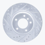 Dynamic Friction 2006-2012 BMW X1 (USA/Canada) Front Left Drilled & Slotted Silver Brake Rotor by Dynamic Friction Company 631-31069L