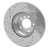 Dynamic Friction 2006-2012 BMW 330i Front Right Drilled & Slotted Silver Brake Rotor by Dynamic Friction Company 631-31069R
