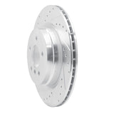 Dynamic Friction 2006-2015 BMW 335I xDrive Rear Left Drilled & Slotted Silver Brake Rotor by Dynamic Friction Company 631-31070L